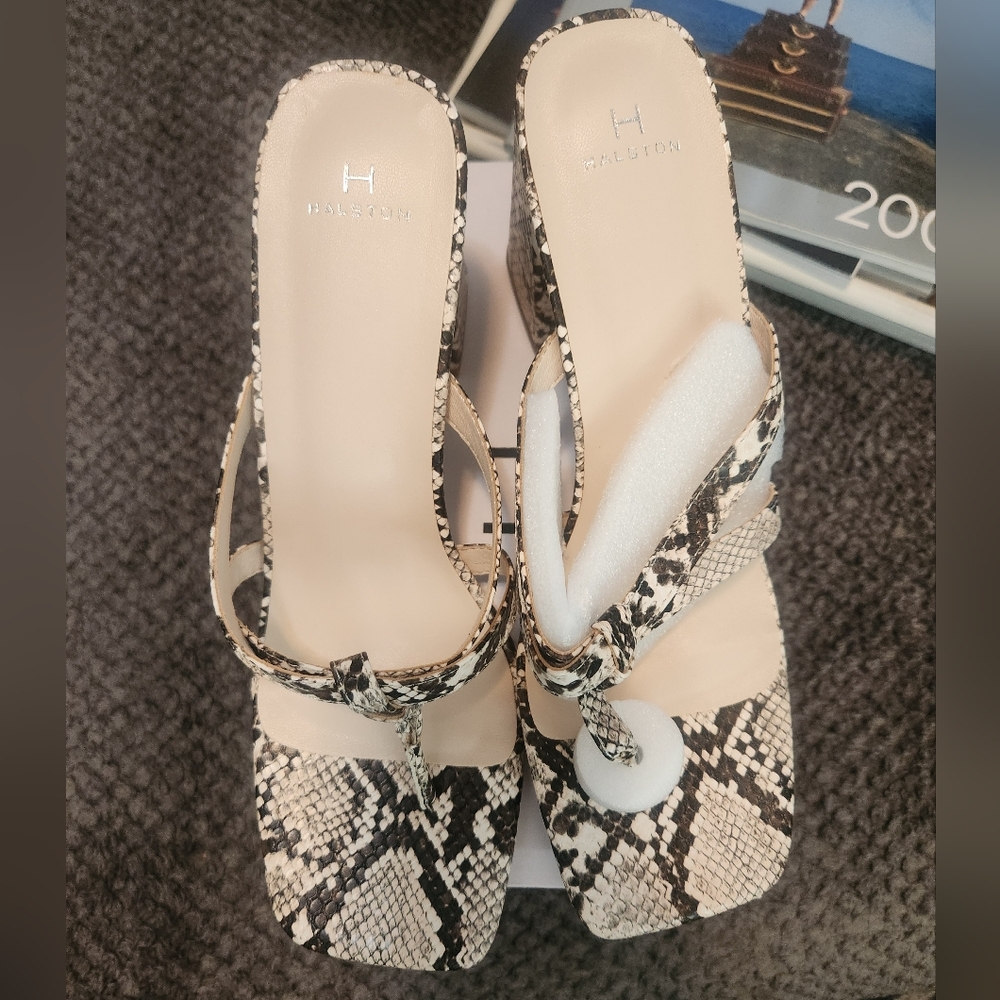 Halston Snake Print Shoes